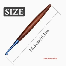 1/9pcs Crochet Hooks, 3mm-7mm Sizes Available, Colorful Aluminum Crochet Hooks With Wooden Handles, Suitable For Crocheting Yarn, Ideal For Sewing DIY Projects - Crochet Needles - View 15