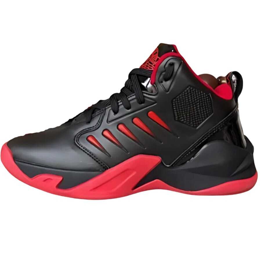 Men's High-Top Basketball Boots - Style, Comfort, And Performance - Đen và Đỏ - Xem 1
