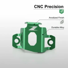 Nắp bảo vệ bình chứa dầu phanh sau xe máy đa năng cho Kawasaki (Z400/Z500/Z650/Z900/Z900SE/Z900RS/Z1000/ZX6R/ ZX4R/ZX10R/Z1000RS/Z650RS......), Phụ kiện xe máy, Phụ tùng xe máy, Phụ tùng xe máy, Phụ kiện độ xe máy, Bảo vệ bình xăng xe máy, Giảm hư hại cho bình chứa, Giảm chi phí thay thế và Tăng tính thẩm mỹ cho xe, Màu đen/xanh lá cây - nắp bình chứa dầu phanh sau - Xem 2
