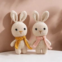 1 pieza Regalo de ducha de bebé hecho a mano a ganchillo, con campana incorporada, diseño adorable en 3D, detallado, atrae la atención del bebé, ayuda a desarrollar las habilidades auditivas y sensoriales, mejora la coordinación mano-ojo, regalo para mamá primeriza, Navidad, Pascua, recuerdo para recién nacido - Multicolor - Ver 1