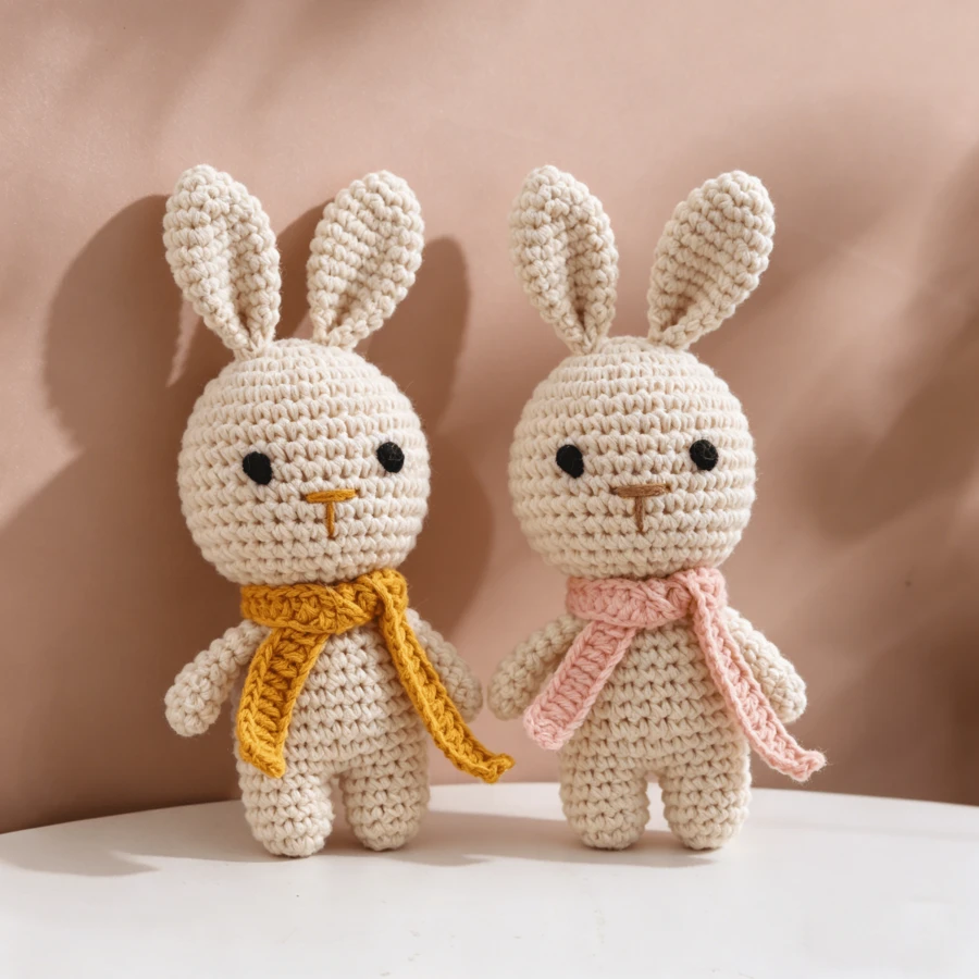 1 pieza Regalo de ducha de bebé hecho a mano a ganchillo, con campana incorporada, diseño adorable en 3D, detallado, atrae la atención del bebé, ayuda a desarrollar las habilidades auditivas y sensoriales, mejora la coordinación mano-ojo, regalo para mamá primeriza, Navidad, Pascua, recuerdo para recién nacido - Multicolor - Ver 1