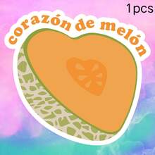 Melon Heart, Fresh And Gentle, Perfect For Expressing Girlishness Vinyl Sticker - Durable Smooth Surface, Self-Adhesive Bumper Sticker, Suitable For Cars, Windows, Laptops, Trucks, Water Bottles - Multi-Purpose Durable Design, Car Sticker - Vinyl - View 11