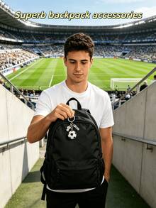 1-2 Football Pendants, Mini Commemorative Accessories For Fans, Bag Charms, Car Keychains, Creative Gifts. - Silver - View 5
