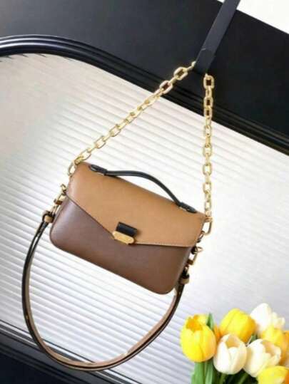 Old-Style Multi-Color Postman Bag, Genuine Leather Women's Bag, Retro And Versatile Handbag For Carrying On The Shoulder Or Crossbody.