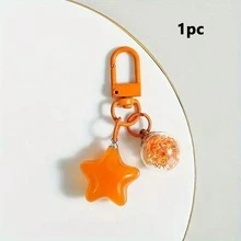 100% Sweet Candy Color Resin Star Sequin Pendant, Cute & Versatile Charm Suitable For Bag, Keychain, DIY Decoration - Multicolor - View 8