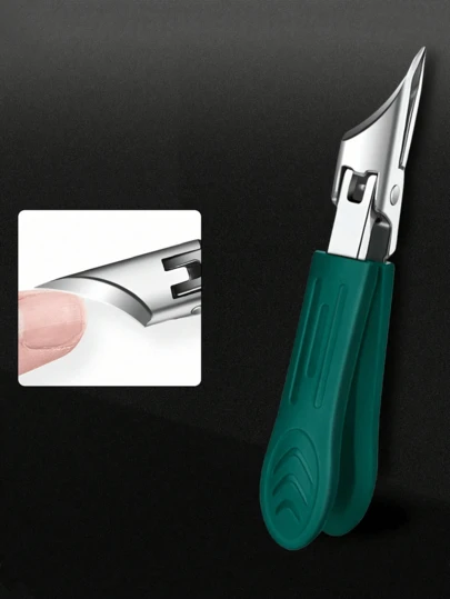 1 chiếc kìm cắt móng tay độ chính xác cao, thích hợp cho móng dày và móng mọc ngược, được làm từ thép không gỉ chất lượng cao với tay cầm mềm an toàn và lưỡi dao siêu sắc bén góc 25 độ. Kìm cắt móng dày này được thiết kế cho người cao tuổi và có chức năng chống nước bắn.