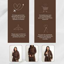 Women's Linen Set - Pants And Shirt With Buttons - Rust Brown - View 8