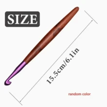 1/9pcs Crochet Hooks, 3mm-7mm Sizes Available, Colorful Aluminum Crochet Hooks With Wooden Handles, Suitable For Crocheting Yarn, Ideal For Sewing DIY Projects - Crochet Needles - View 12