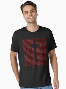 Max Floating Stranger Unisex T-Shirt  Up That Hill  Geometric-Patterned, Round Neck, Printed, Casual Style, -Elastic Fabric, Perfect Gift For Fans, Family And Friends - 黑3 - 查看 11