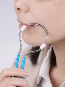 女士面部脱毛器，弹簧式脱毛器，适用于脸颊和眉毛，美容院和旅行必备的护发产品和配件 - 彩色 - 查看 6