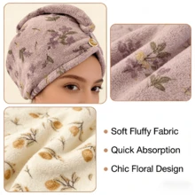 1 peça/2 peças Toalha de Cabelo de Microfibra Ultra Macia, Touca de Secagem de Cabelo Suave, Envoltório de Fibra Super Absorvente para Cabelo, Turbante de Secagem de Cabelo Rápida para Mulheres, Toalha de Secagem de Cabelo Grossa e Grande, Toalha de Secagem de Cabelo Suave, Toalha de Cabelo Minimalista de Cor Sólida para Banheiro, Toalha de Cabelo Super Absorvente para Cabelos Encaracolados, Turbante de Secagem de Cabelo Anti-Frizz, Adequado para Cabelos Molhados, Suprimentos de Banheiro, Acessórios de Banheiro - Multicolorido - Visão 9
