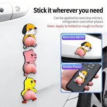 3D Cartoon Sticker, Silicone Anti-Collision Pad, Multifunctional Shin Chan Car Sticker - Multicolor - View 9