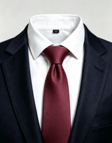 Men's Casual Ties, Perfect For Gifting To Friends. Slim (5.5cm) - Burgundy - View 1