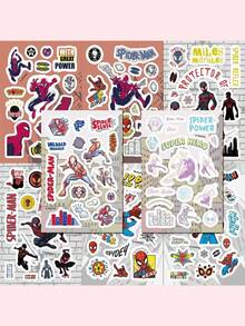 8pcs Sticker Pack, Includes Miles Morales And Spider-Gwen Stickers, Waterproof Vinyl Decals Suitable For Planner, Water Bottle, Skateboard, Luggage, DIY Crafts - Multicolor - View 1