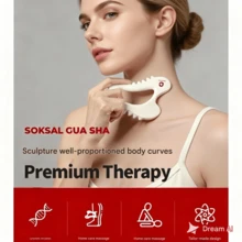 Bộ 1-10 miếng bảng Gua Sha bằng gốm tự nhiên, dùng cho mặt, dụng cụ cạo gió Gua Sha chăm sóc da mặt, giúp thông tắc nghẽn, thư giãn cơ bắp. - Nhiều màu - Xem 1