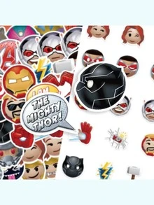 50 miếng nhãn dán siêu anh hùng, nhãn dán vinyl Avengers dễ thương bao gồm , , v.v., nhãn dán chống nước phù hợp cho máy tính xách tay, bình nước, ván trượt, vali, quà tặng tiệc, hoàn hảo cho người hâm mộ - Nhiều màu - Xem 3
