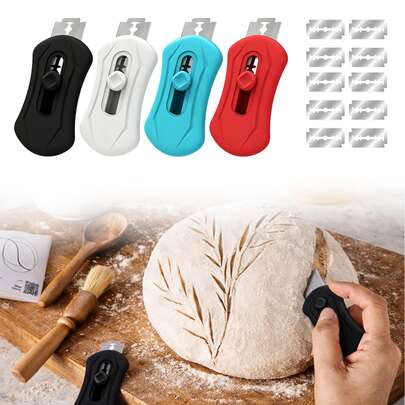 2 dụng cụ cắt bột làm bánh - Lưỡi dao, tạo hình hoa văn thủ công hoàn hảo, tay cầm dễ cầm nắm an toàn hơn, cần thiết cho việc tự làm bánh.