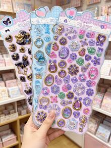 Magic Wand Gold Foil 3D Embossed Seal Stickers, Magic Staff Drop Seal, Suitable For Children And Adults DIY Decoration Stickers, Anime Merchandise, DIY Display Box Decoration Stickers, Student Pencil Case, Decorative Cards, Notebooks, Phone Case Decoration Stickers - Multicolor - View 5