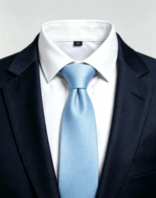 Men's Casual Ties, Perfect For Gifting To Friends. Slim (5.5cm) - 淺藍色 - 查看 1