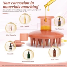 1 cái đầu bôi silicon đa chức năng dùng để massage da đầu, chăm sóc tóc, thoa tinh dầu, dạng lỏng, dùng để bơm dầu gội. - Nhiều màu - Xem 10