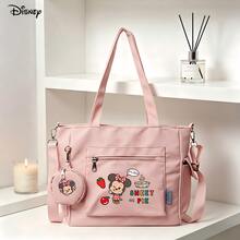 Disney Minnie Mouse "Sweet As Pie" Themed Pink Casual Multi-Functional Large Capacity Tote Bag 2 Pieces Set With Coin Purse, Multi-Way Carry, Ideal For Weekend Trips, Gym, Beach And Travel - Pink - View 6