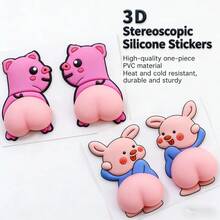 3D Cartoon Sticker, Silicone Anti-Collision Pad, Multifunctional Shin Chan Car Sticker - Multicolor - View 4