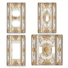 1pc European Style White Architectural Wall Panel, Outlet Cover Plate, Bedroom And Kitchen Home Decor Wall Panel, Tools Home Improvement - A - View 2