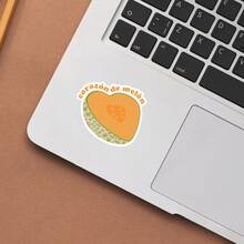 Melon Heart, Fresh And Gentle, Perfect For Expressing Girlishness Vinyl Sticker - Durable Smooth Surface, Self-Adhesive Bumper Sticker, Suitable For Cars, Windows, Laptops, Trucks, Water Bottles - Multi-Purpose Durable Design, Car Sticker - Vinyl - View 5
