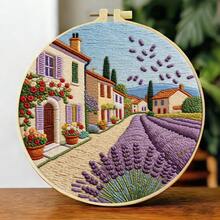 World City Landscape Embroidery Kit, Beginner Friendly DIY Needlework, Home Decor Hanging Painting, Stress Relief Set, Multiple Designs Available - Multicolor - View 7