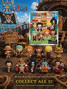 1 pieza Caja ciega oficial de Toei Animation "One Piece" Juego de llavero de figura 3D coleccionable - Multicolor - Ver 2