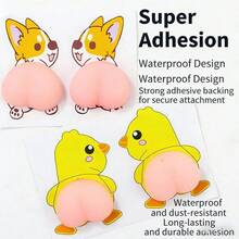 3D Cartoon Sticker, Silicone Anti-Collision Pad, Multifunctional Shin Chan Car Sticker - Multicolor - View 8