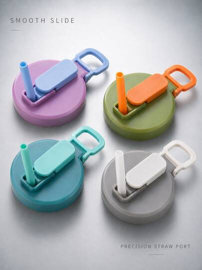 3Pcs Silicone Can Lid With Straw, Reusable Drink Cover For Soda, Beer And Juice Cans