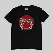 Maglietta a maniche corte con design di Kimetsu No Yaiba e fiori di ciliegio, adatta per uomo e donna, abbigliamento casual e di moda. Maglietta a maniche corte da anime, adatta per feste, sport e altri regali per le vacanze. - Nero 2 - Visualizzare 1