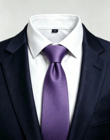 Men's Casual Ties, Perfect For Gifting To Friends. Slim (5.5cm) - Purple - View 1