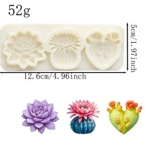 Khuôn silicon hình cây mọng nước chắc chắn, khuôn bánh pudding hình xương rồng sa mạc, dụng cụ làm bánh nhà bếp có thể tái sử dụng, có thể dùng để làm son dưỡng môi, bột nhào, kẹo cao su, mặt dây chuyền móc khóa và đồ trang trí bàn. - Xem 9