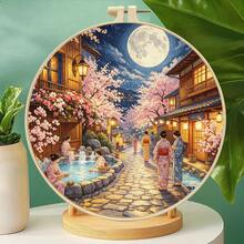 World City Landscape Embroidery Kit Collection, Handmade DIY Thread Embroidery For Beginners, Home Decor Hanging Painting Stress Relief Set - Multicolor - View 8