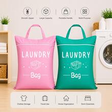 Grande borsa per il bucato da viaggio, sacca lavabile per vestiti sporchi, adatta per viaggi, vestiti bagnati/asciutti, costumi da bagno, palestra, college - Multicolore - Visualizzare 18