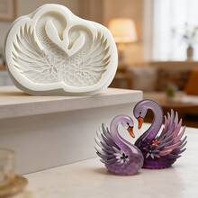 Couple Swan Shaped Candy Mold, Couple Penguin Shaped Pudding Mold, Soft And Easy To Clean Kitchen Baking Supplies, Can Make Cookies, Cream, Almond Candy, Desktop Decor, Refrigerator Decor, Plaster Crafts - View 13