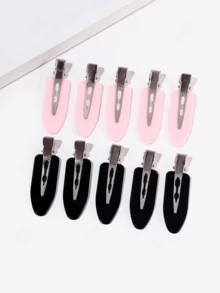 1 cái/4 cái/8 cái/10 cái Kẹp tóc không đường nối - Nhiều màu - Xem 3