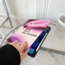 1 chiếc ốp lưng máy tính bảng Purple Aura 1111 in hình "Tin tưởng vào vũ trụ" kiểu sách lật - Có chân đế đa góc và ngăn đựng bút, tương thích với iPad Pro (M5)/ Air (M3)/ 11"(A16)/ 10.9/10.2/ Air thế hệ thứ 5/Pro11/10/9.7/Air 2/ (thế hệ thứ 7)/ (thế hệ thứ 8)/ Air 4/5/ Pro 11 - Nhiều màu - Xem 3