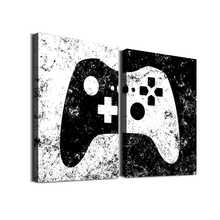 2pcs Retro Gaming Art Wooden Frame Canvas Poster, Gamepad Poster, Creative Waterproof Canvas Poster, Suitable For Bedroom, Office, Living Room, Cafe, Bar, Home And Dormitory Wall Decor - A - View 7