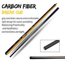 58-Inch Billiard Cue Stick, 58-Inch/148cm Carbon Fiber Shaft + 13mm Anti-Explosion Ferrule, Triple Tooth Quick Release Joint + Non-Slip Handle, 19oz Professional Weight, Hand-Carved Mechanical Cat Pattern, Durable Billiard Break Cue - Multicolor - View 1