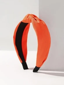 1 pieza Aro para el cabello de estilo Y2K de ala ancha y unicolor brillante, accesorio para el cabello de verano, diadema, accesorios para el cabello, accesorios para la cabeza, vacaciones, viaje - Negro - Ver 18