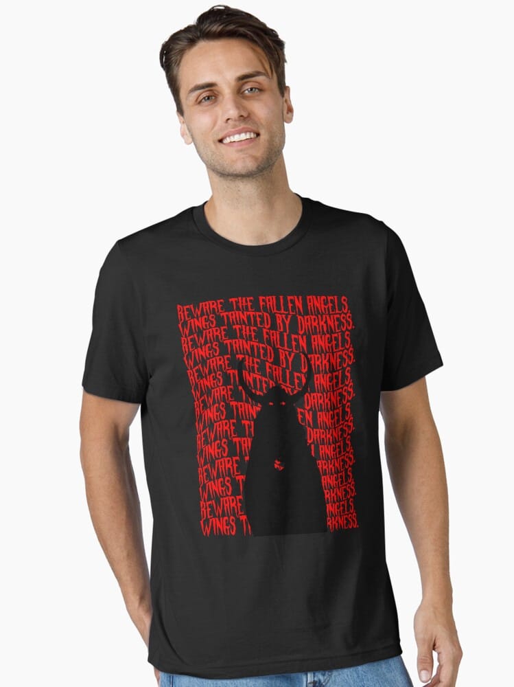 Max Floating Stranger Unisex T-Shirt Up That Hill Geometric-Patterned, Round Neck, Printed, Casual Style, -Elastic Fabric, Perfect Gift For Fans, Family And Friends - 黑2 - 查看 1