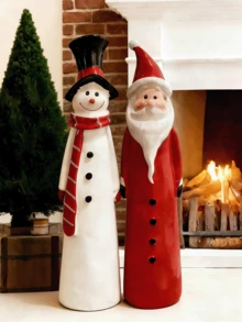 Một bức tượng Ông già Noel/Người tuyết bằng nhựa, thích hợp để trang trí Giáng sinh trong nhà và ngoài trời. Đây là lựa chọn lý tưởng cho trang trí Giáng sinh, quà tặng năm mới, đồ dùng Giáng sinh, tiệc Giáng sinh, kỳ nghỉ Giáng sinh và quà tặng Giáng sinh. - Nhiều màu - Xem 7