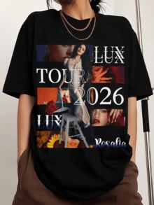 Lux Tour 2026 Concert T-Shirt, Printed Men's Sports T-Shirt With Crew Neck And Short Sleeves - Black - View 6