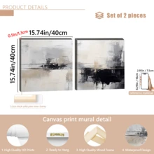 1 pezzo Decorazione da parete in tela d'arte astratta moderna - Eleganti pennellate beige, nere e bianche, adatta per soggiorno, camera da letto, stile contemporaneo, decorazione da parete astratta, design artistico, decorazione d'interni estetica, con o senza cornice, decorazione per la casa, regalo ideale per il riscaldamento della casa, decorazione per appartamenti di college, decorazione da parete per hotel, casa, soggiorno, camera da letto, bagno e ufficio - A - Visualizzare 14