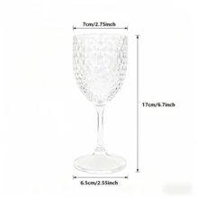 12pcs 13oz Reusable Acrylic Wine Glasses, Unbreakable Champagne Flutes, Crystal Clear Stemware, Suitable For Christmas Party, Bar, Restaurant, Wedding, Baking (Crystal Clear) - View 12