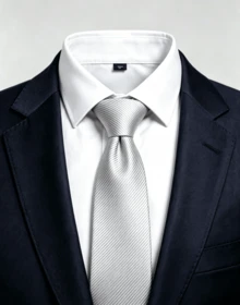 Men's Casual Ties, Perfect For Gifting To Friends. Slim (5.5cm) - Silver - View 1