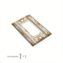 1pc European Style White Architectural Wall Panel, Outlet Cover Plate, Bedroom And Kitchen Home Decor Wall Panel, Tools Home Improvement - A - View 1